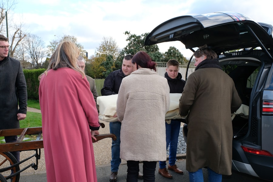 Photo transporting a deceased person